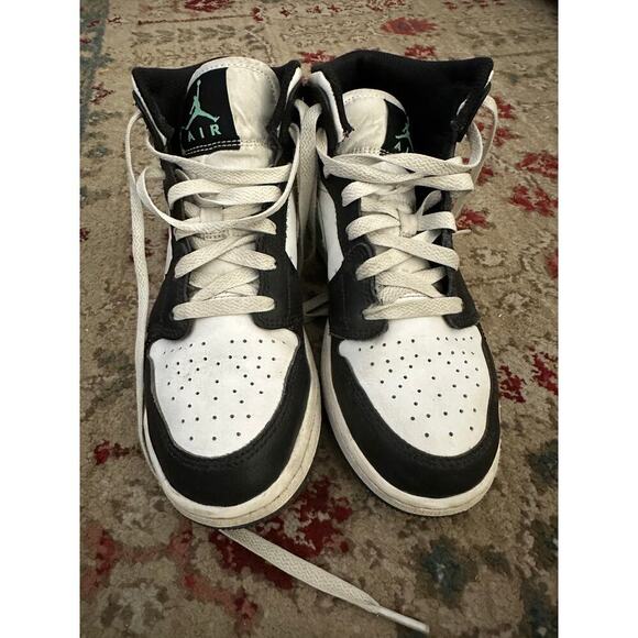 Air Jordan Multicolor 1 Mid Glow Lace Up Sneaker Shoes Size 5 - Picture 8 of 12